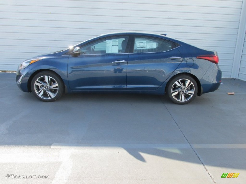 2015 Elantra Limited Sedan - Windy Sea Blue / Gray photo #6
