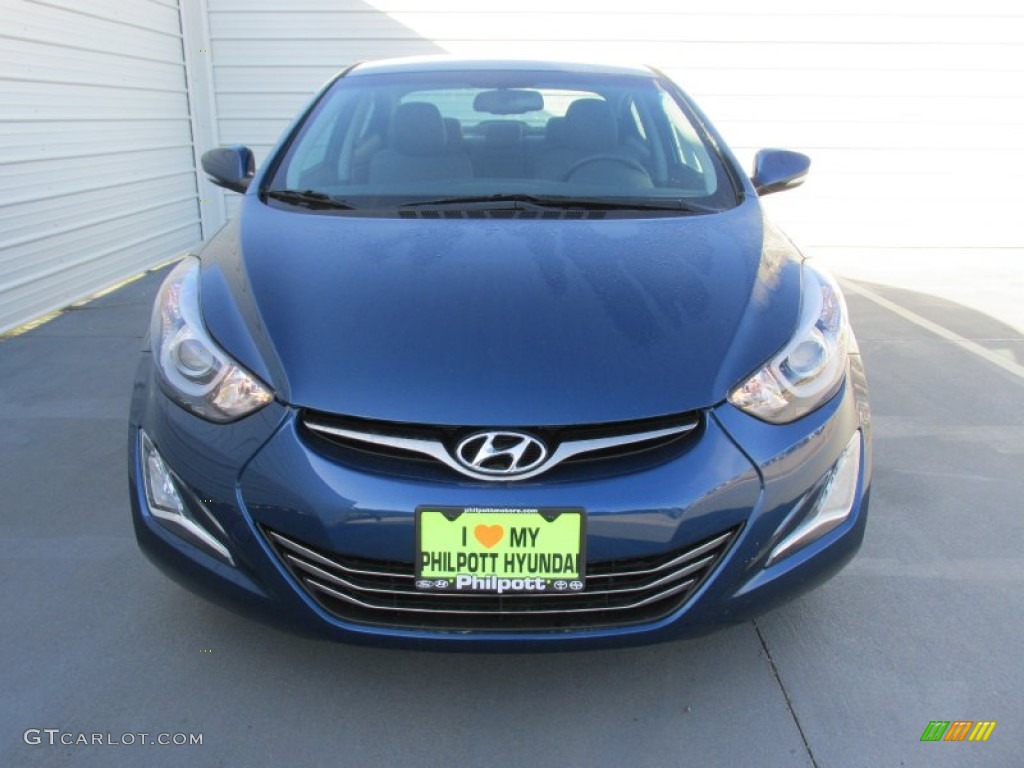 2015 Elantra Limited Sedan - Windy Sea Blue / Gray photo #8
