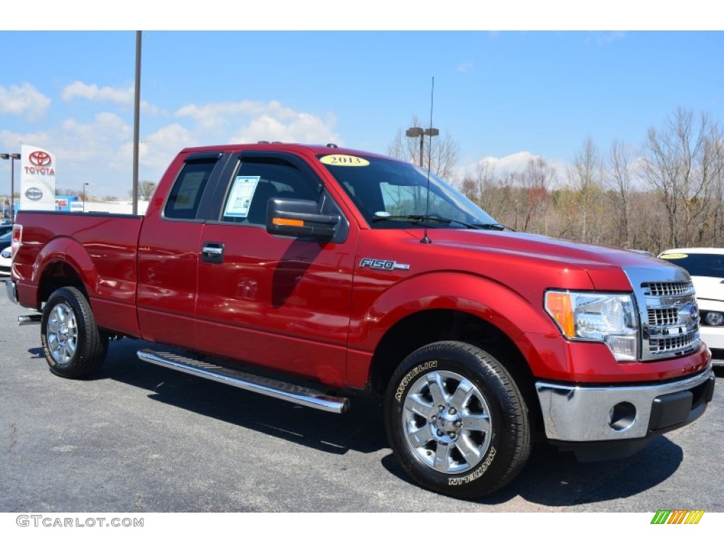 Ruby Red Metallic 2013 Ford F150 XLT SuperCab Exterior Photo #102655204