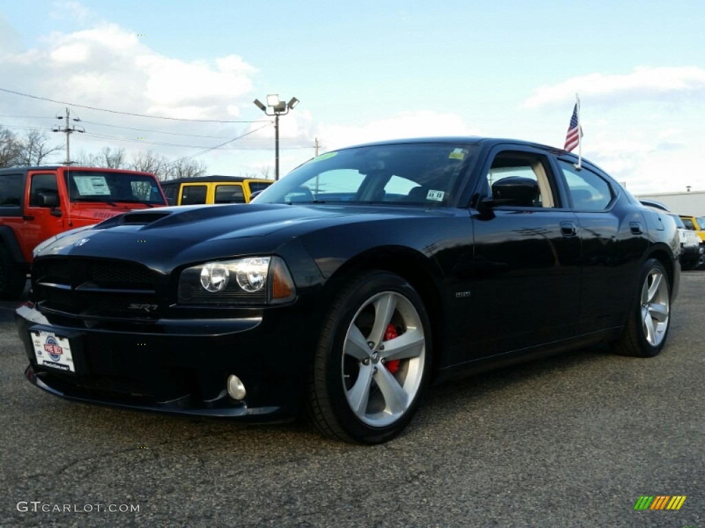 2010 Charger SRT8 - Brilliant Black Crystal Pearl / Dark Slate Gray photo #1