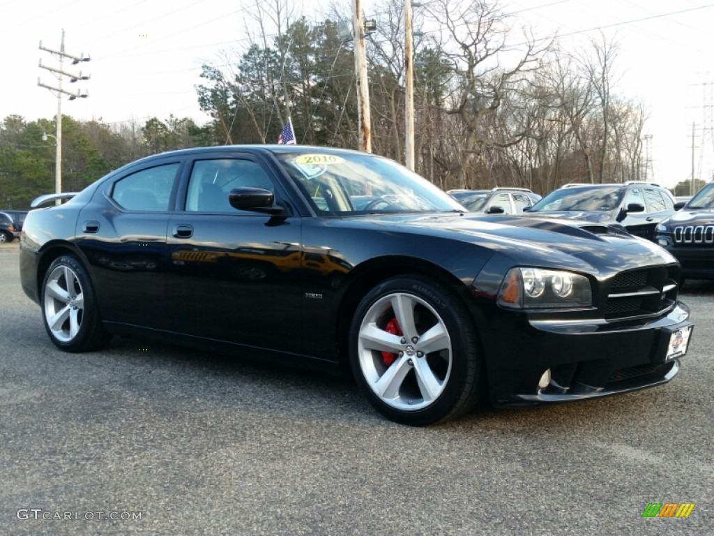 2010 Charger SRT8 - Brilliant Black Crystal Pearl / Dark Slate Gray photo #9