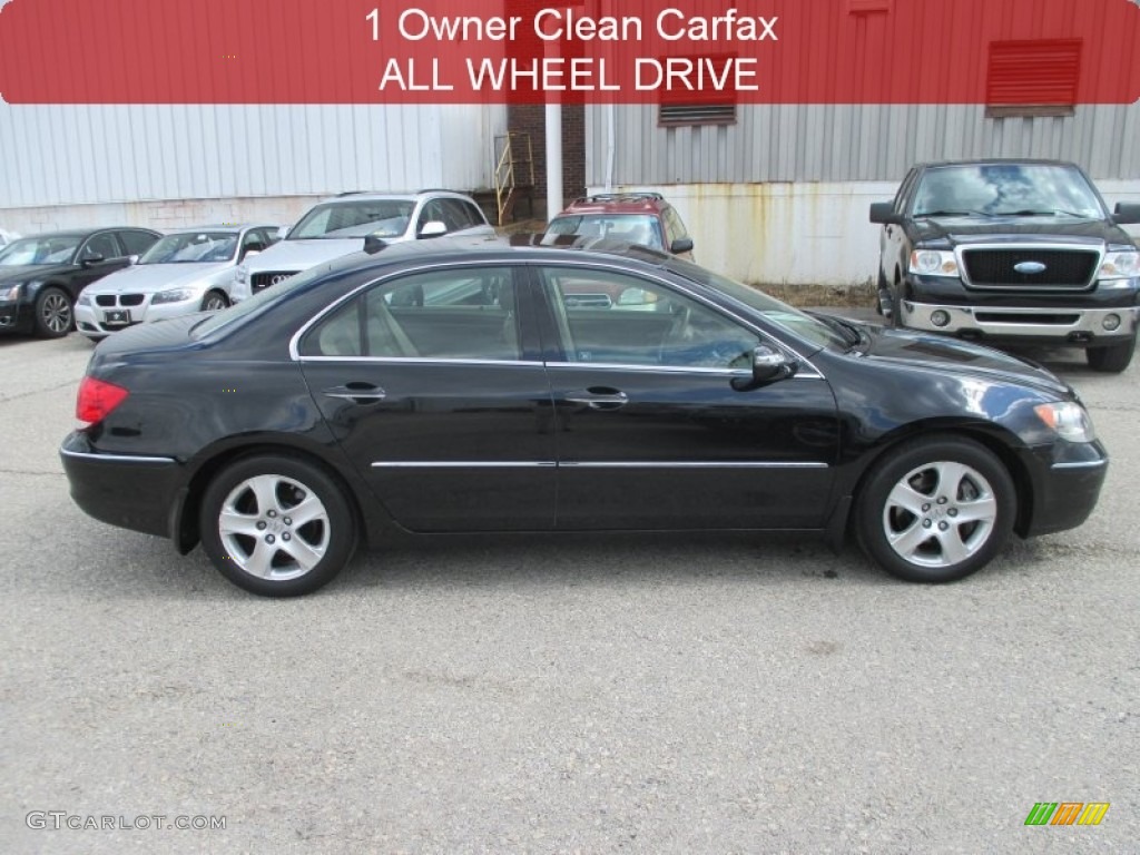 2005 RL 3.5 AWD Sedan - Nighthawk Black Pearl / Parchment photo #2