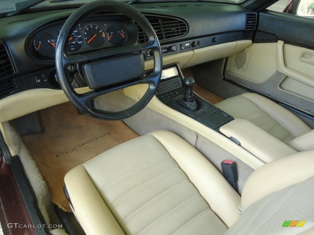 Beige Interior 1987 Porsche 944 Standard 944 Model Photo #102659692