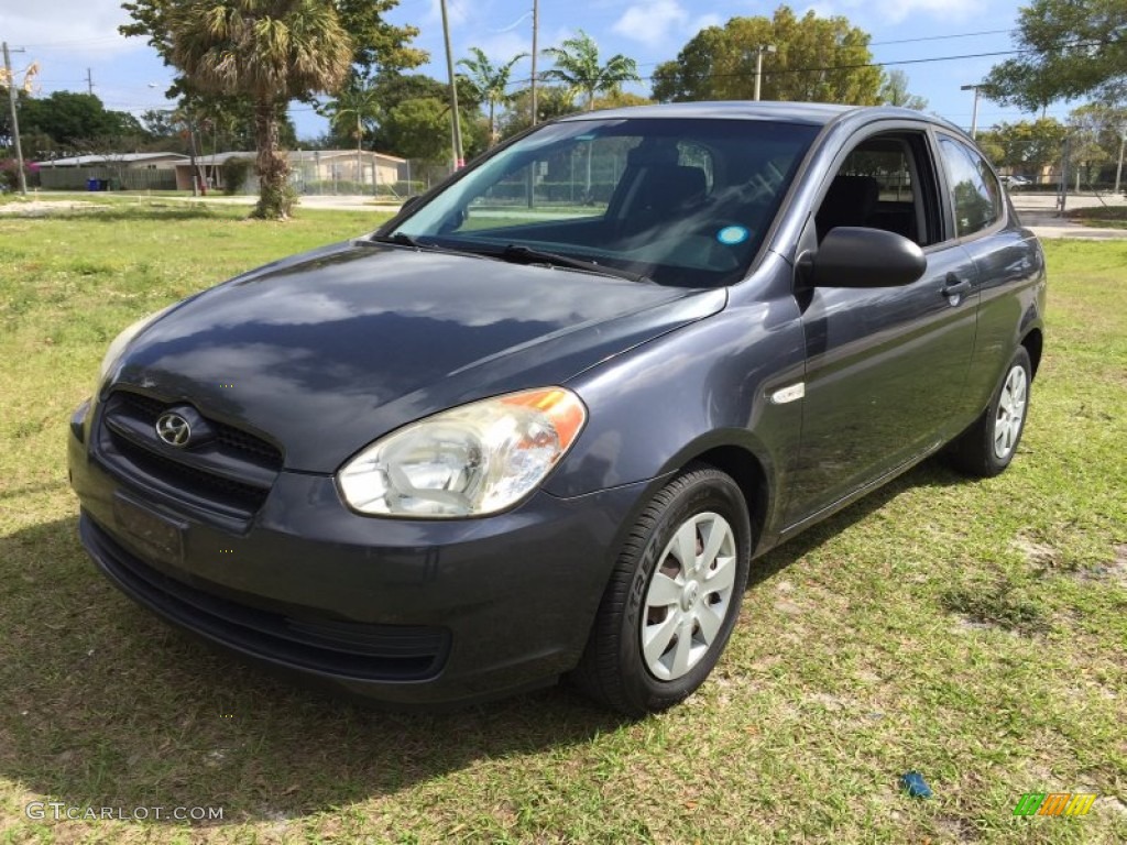 Charcoal Gray 2007 Hyundai Accent GS Coupe Exterior Photo #102661102