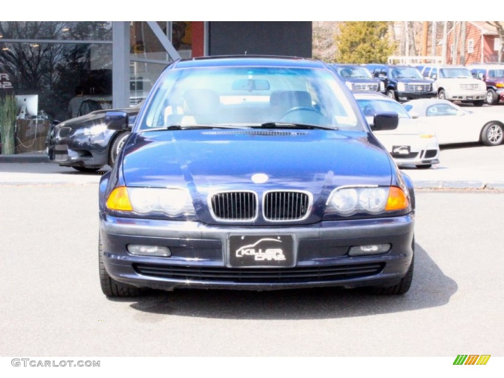 2000 3 Series 323i Sedan - Orient Blue Metallic / Sand photo #2