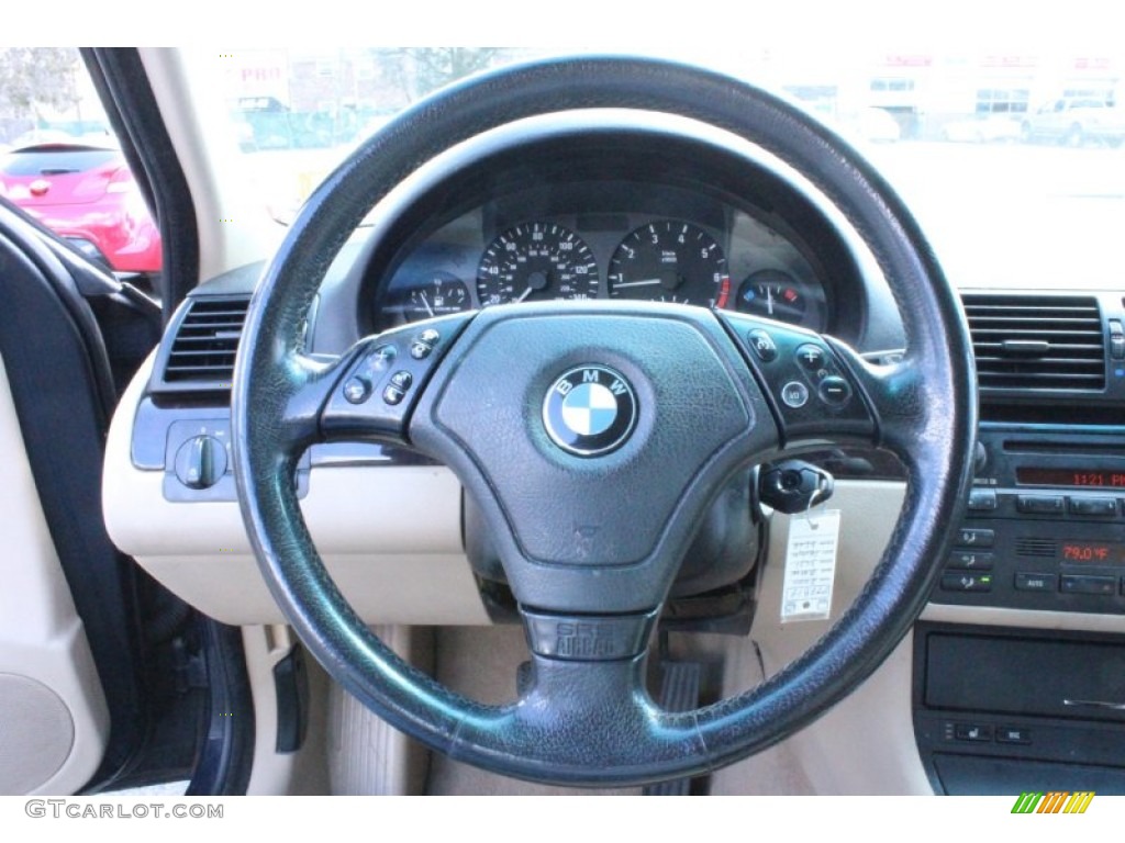 2000 BMW 3 Series 323i Sedan Sand Steering Wheel Photo #102662632