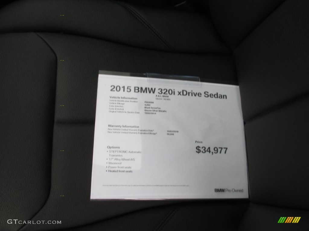 2015 3 Series 320i xDrive Sedan - Glacier Silver Metallic / Black photo #12