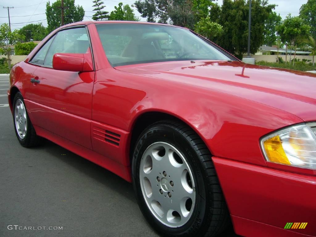 1995 SL 500 Roadster - Imperial Red / Parchment Beige photo #20