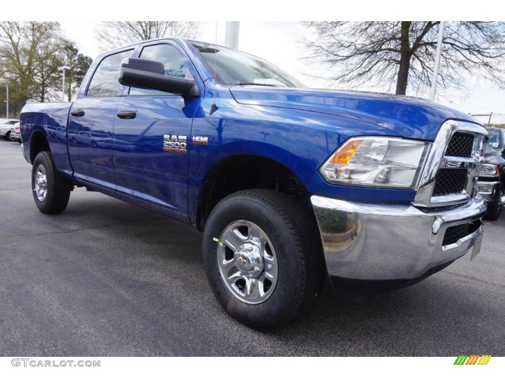 Blue Streak Pearl 2015 Ram 2500 Tradesman Crew Cab 4x4 Exterior Photo #102670348