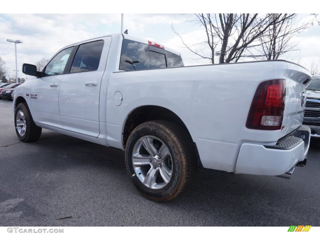 2015 1500 Sport Crew Cab - Bright White / Black photo #2