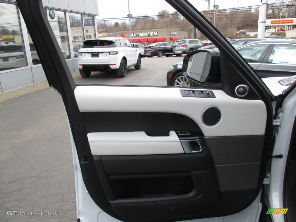 2015 Land Rover Range Rover Sport Supercharged Ebony/Cirrus Door Panel Photo #102671359