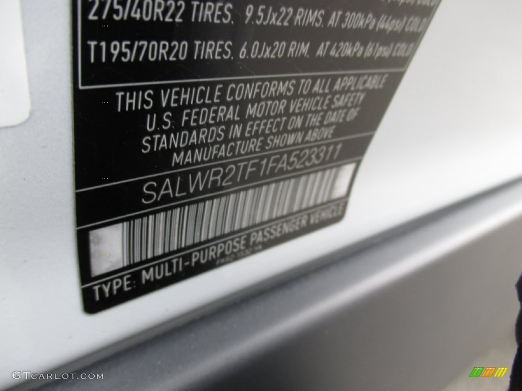 2015 Range Rover Sport Supercharged - Yulong White Metallic / Ebony/Cirrus photo #20