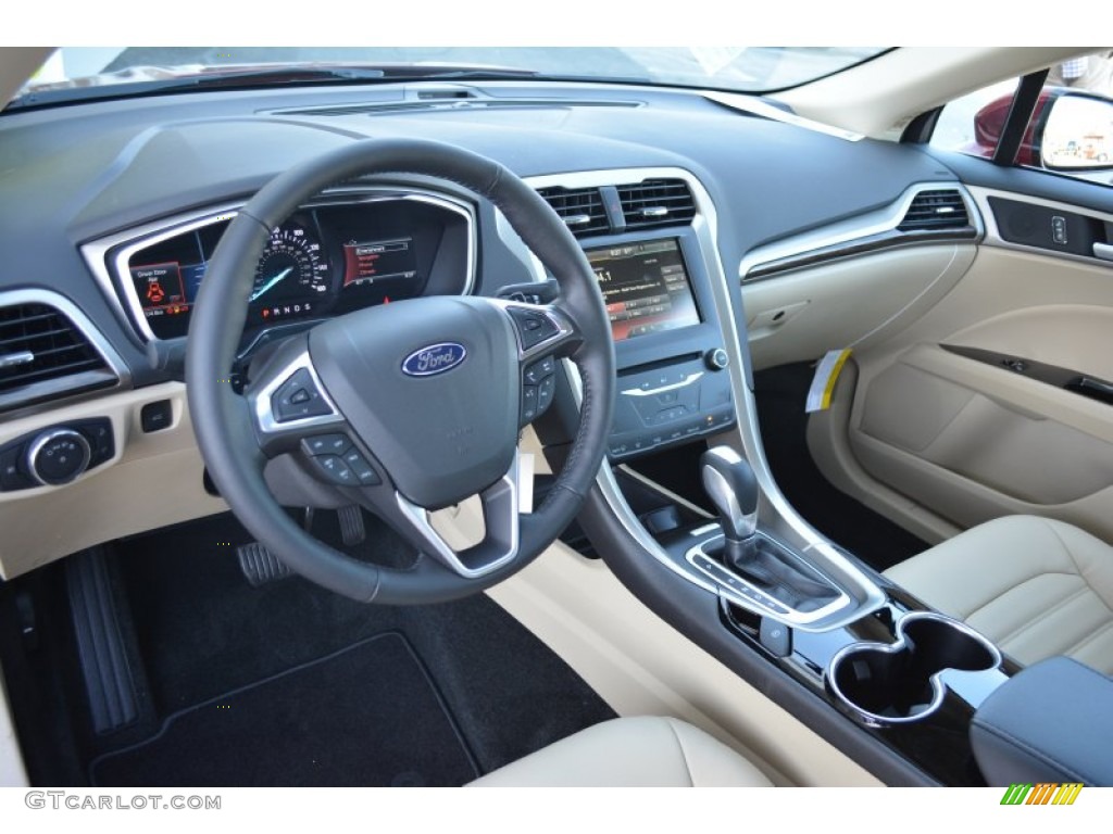 2015 Fusion SE - Ruby Red Metallic / Dune photo #8