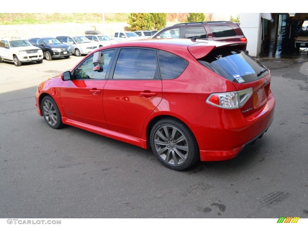 2009 Impreza WRX Wagon - Lightning Red / Carbon Black photo #3