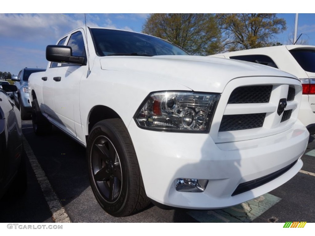 2012 Ram 1500 ST Quad Cab - Bright White / Dark Slate Gray/Medium Graystone photo #4