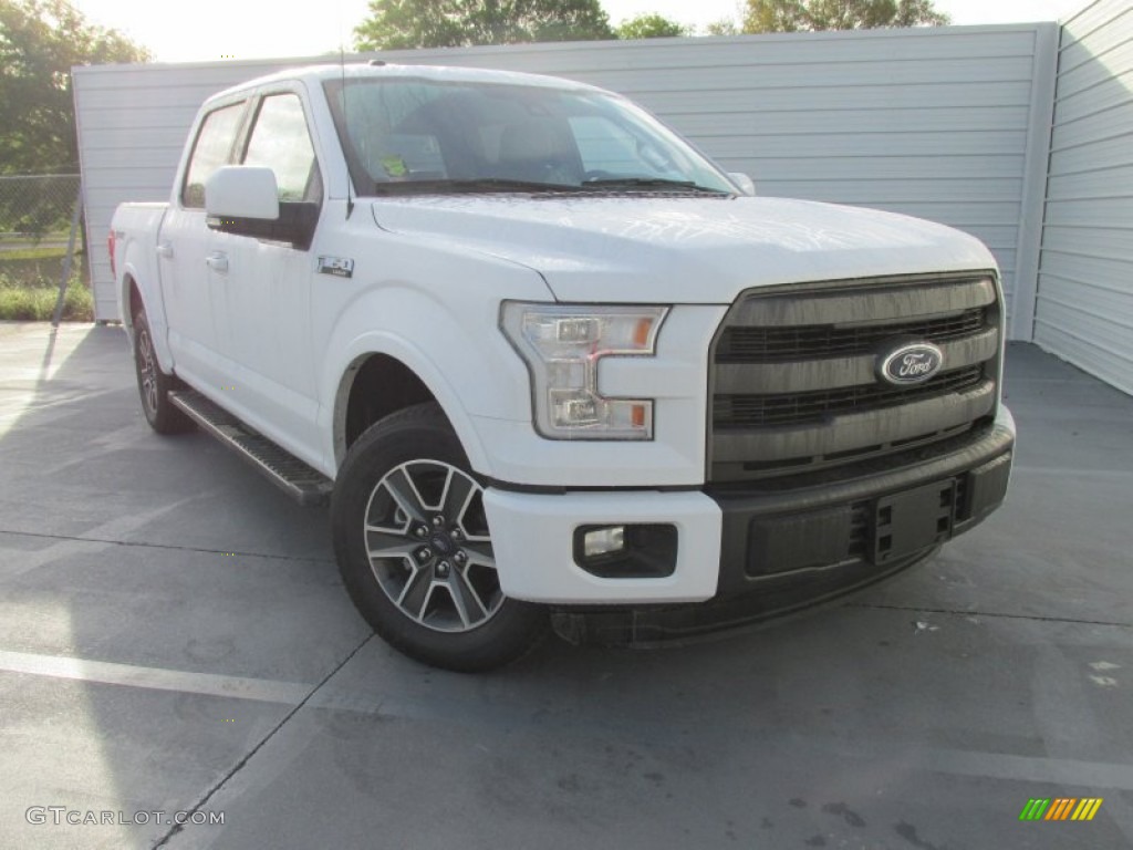 2015 F150 Lariat SuperCrew - Oxford White / Black photo #1