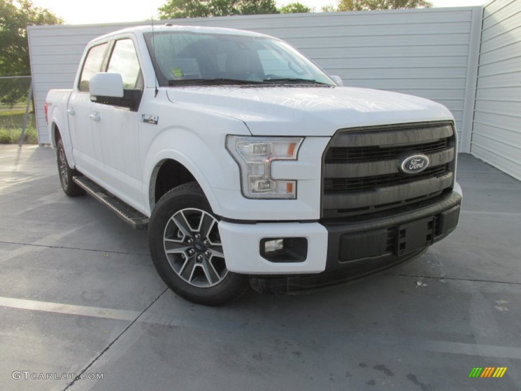 Oxford White 2015 Ford F150 Lariat SuperCrew Exterior Photo #102682033