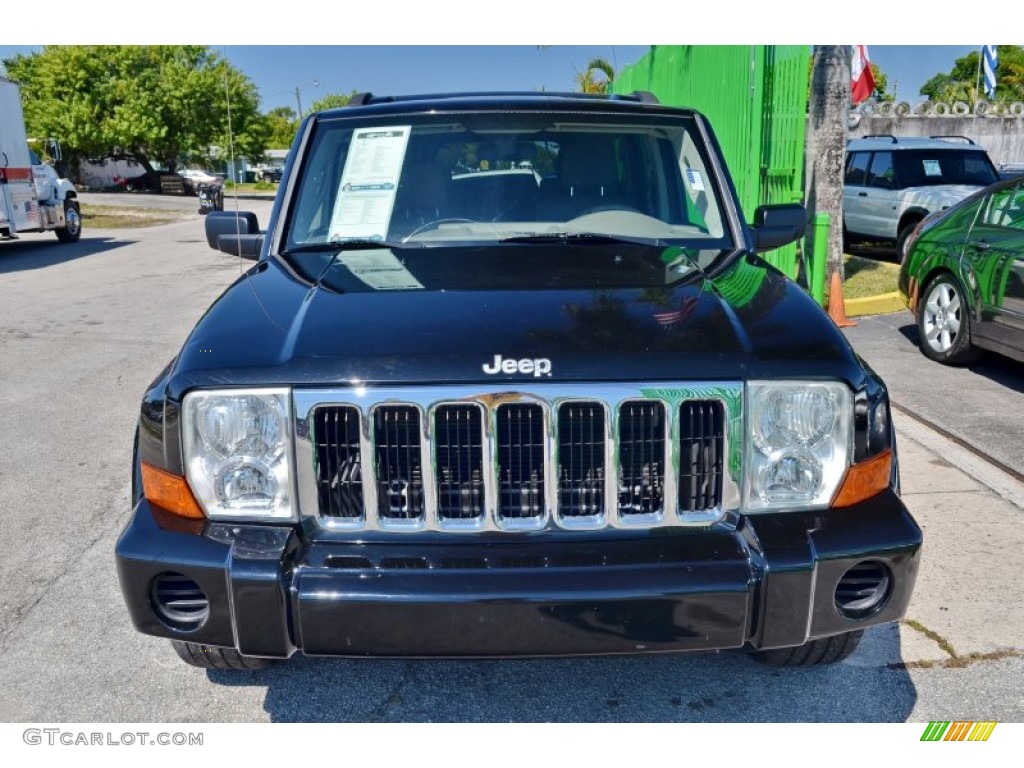 2008 Commander Sport 4x4 - Brilliant Black Crystal Pearl / Dark Slate Gray photo #15