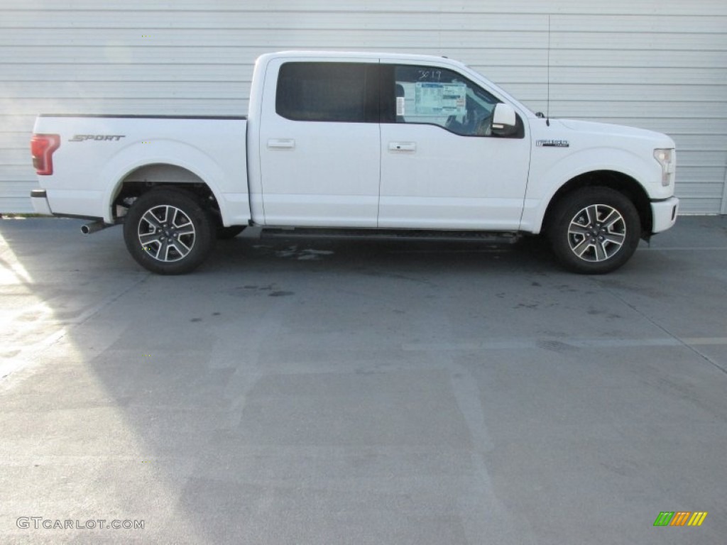 2015 F150 Lariat SuperCrew - Oxford White / Black photo #3