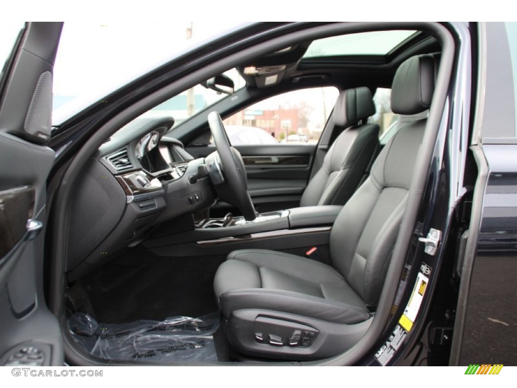 Black Interior 2014 BMW 7 Series 750Li xDrive Sedan Photo #102683617