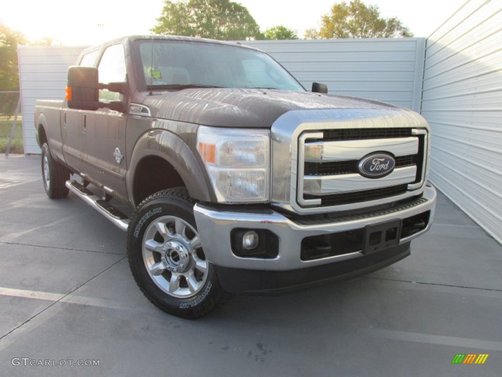 2015 F350 Super Duty Lariat Crew Cab 4x4 - Caribou / Adobe photo #1