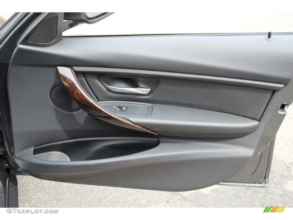 2015 BMW 3 Series 328i xDrive Sedan Black Door Panel Photo #102685252