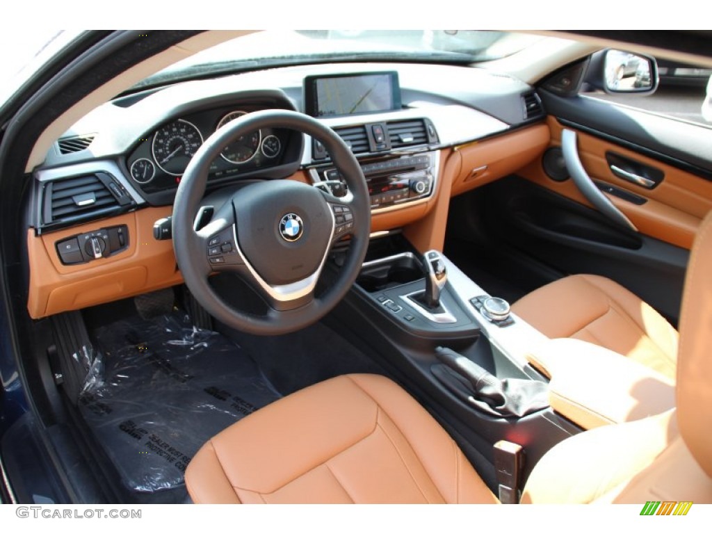Saddle Brown Interior 2015 BMW 4 Series 428i xDrive Coupe Photo #102685597