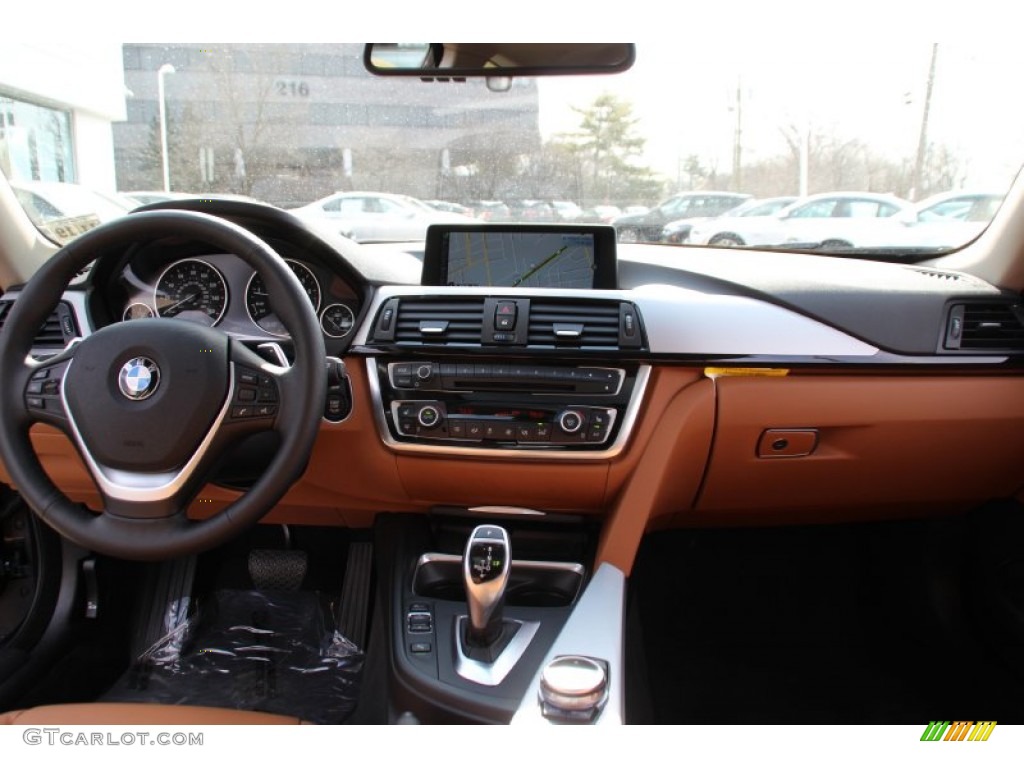 2015 BMW 4 Series 428i xDrive Coupe Saddle Brown Dashboard Photo #102685669