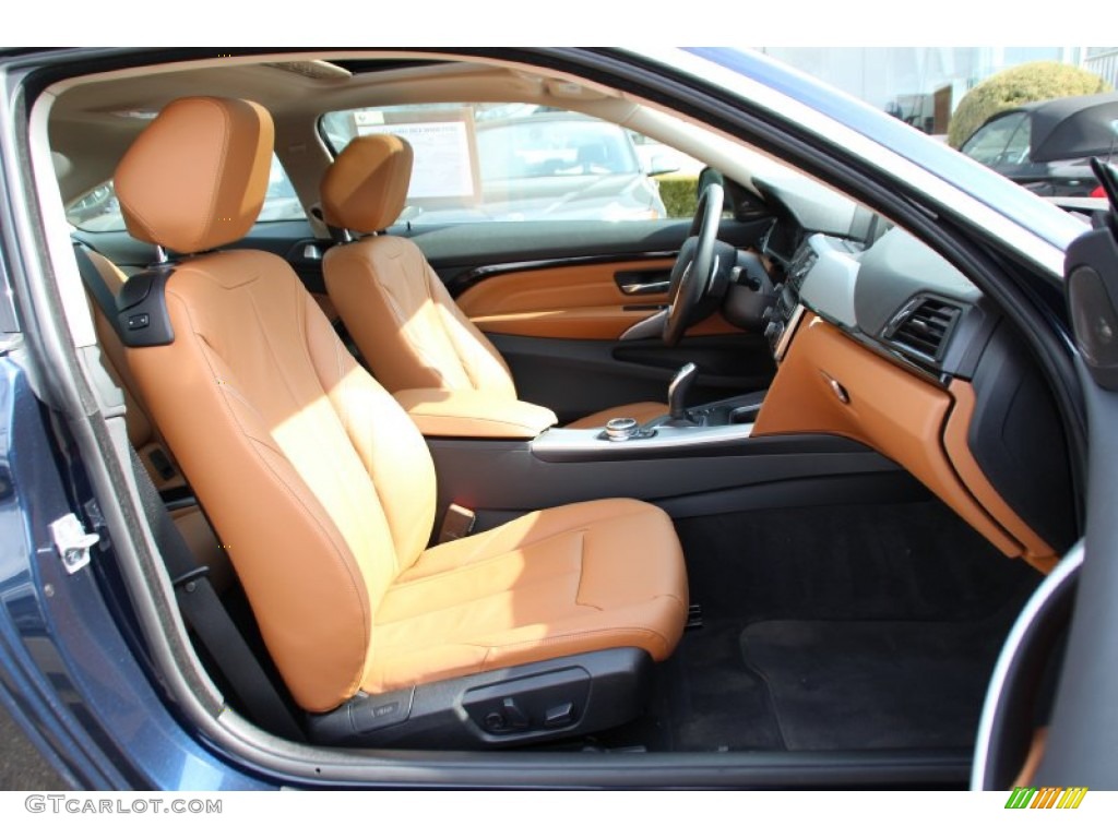 Saddle Brown Interior 2015 BMW 4 Series 428i xDrive Coupe Photo #102685851