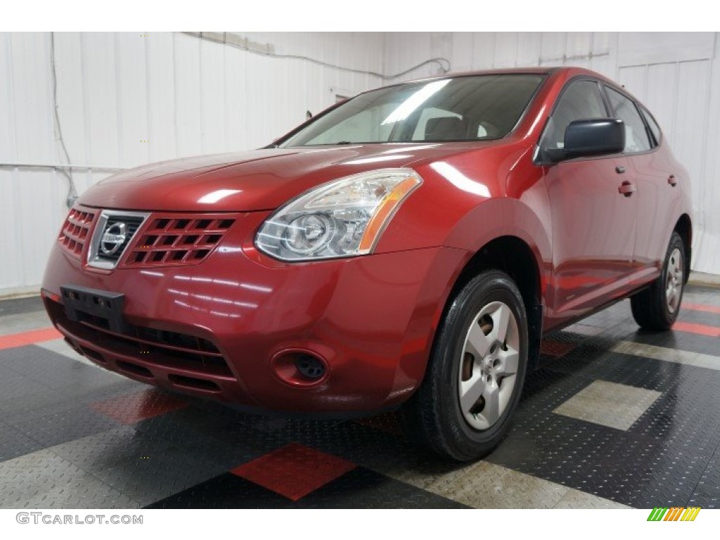 2008 Rogue S AWD - Venom Red Pearl / Gray photo #3