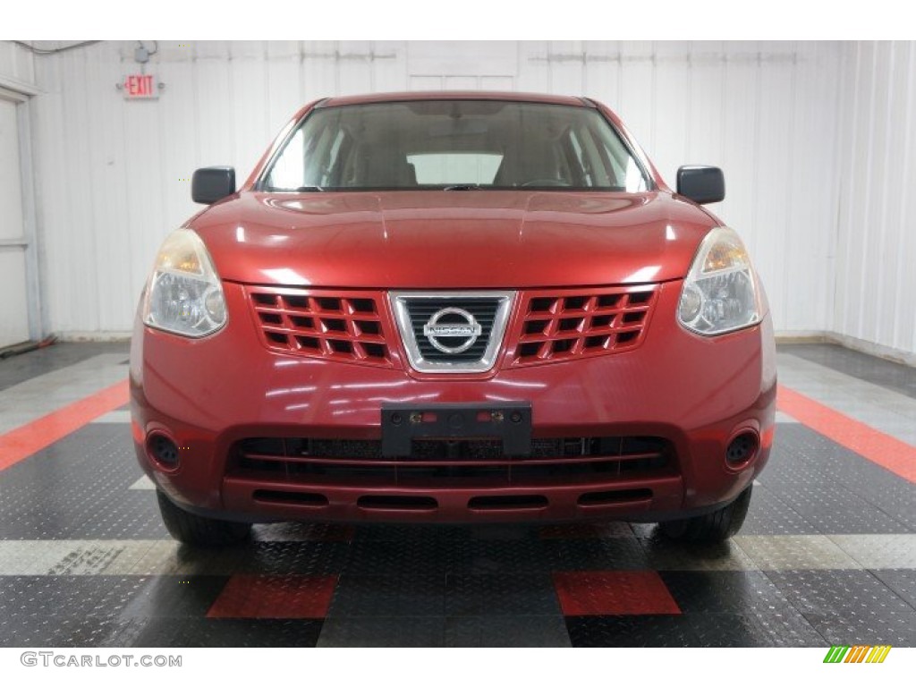 2008 Rogue S AWD - Venom Red Pearl / Gray photo #4