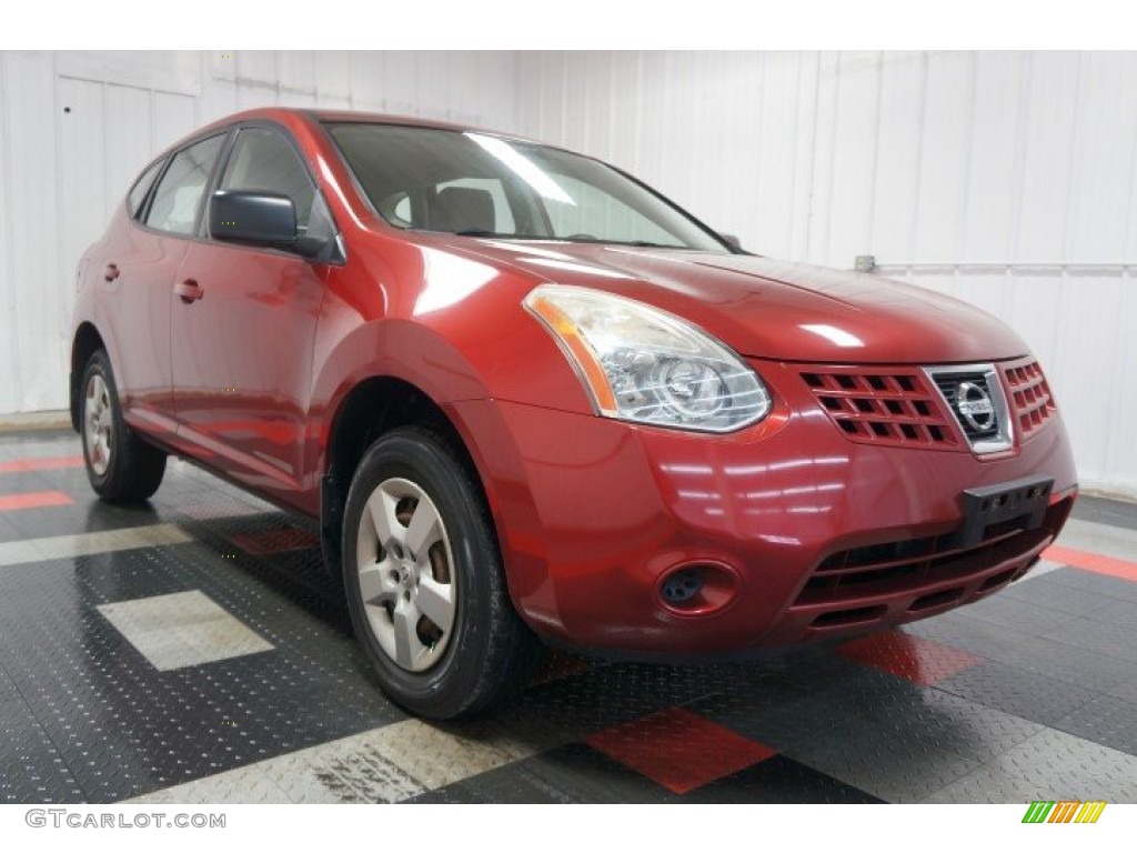 2008 Rogue S AWD - Venom Red Pearl / Gray photo #5