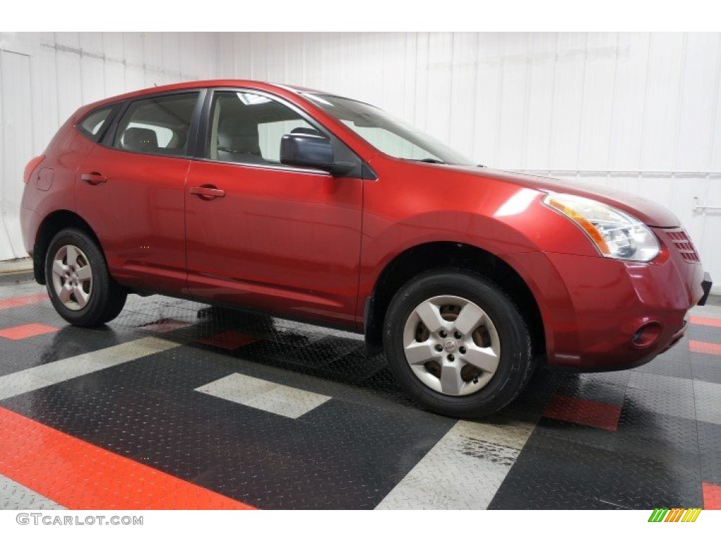 2008 Rogue S AWD - Venom Red Pearl / Gray photo #6