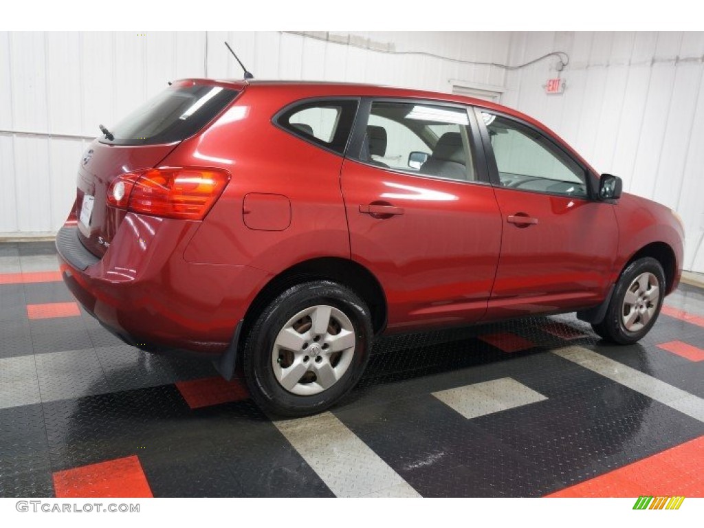 2008 Rogue S AWD - Venom Red Pearl / Gray photo #7