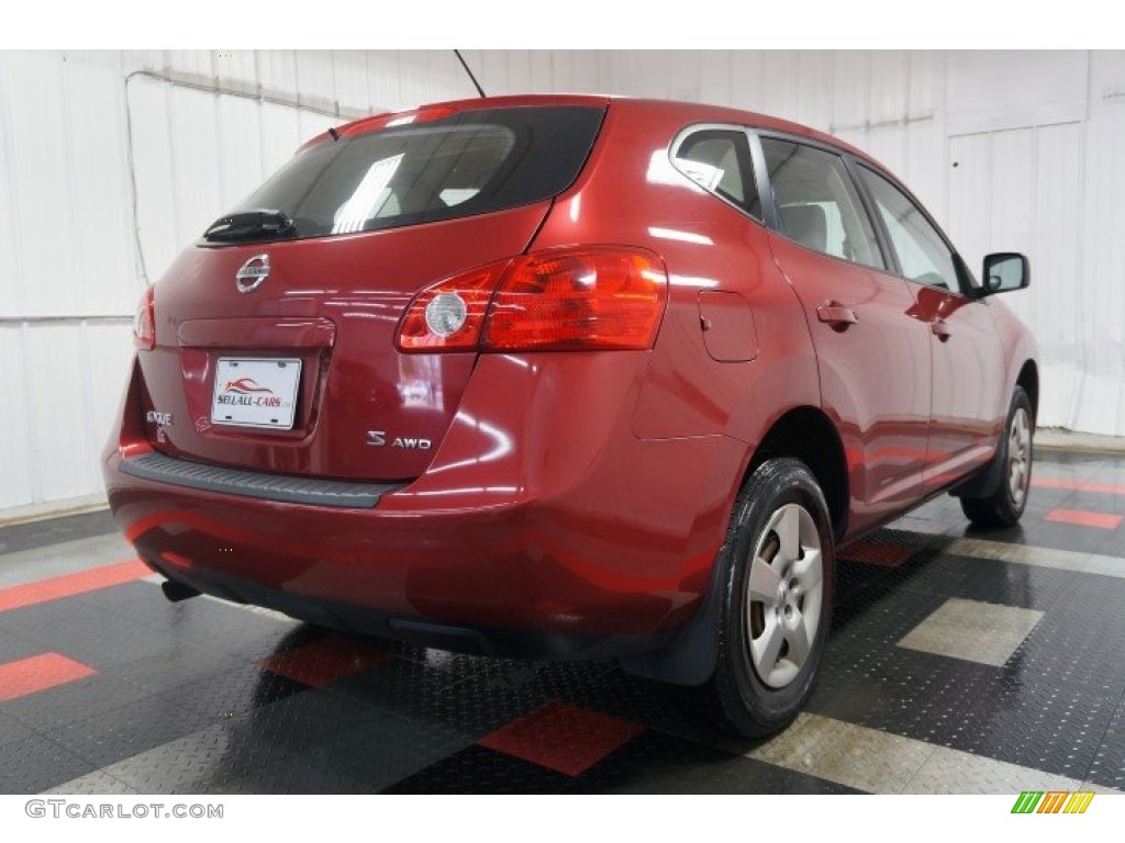 2008 Rogue S AWD - Venom Red Pearl / Gray photo #8
