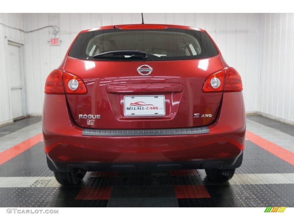 2008 Rogue S AWD - Venom Red Pearl / Gray photo #9