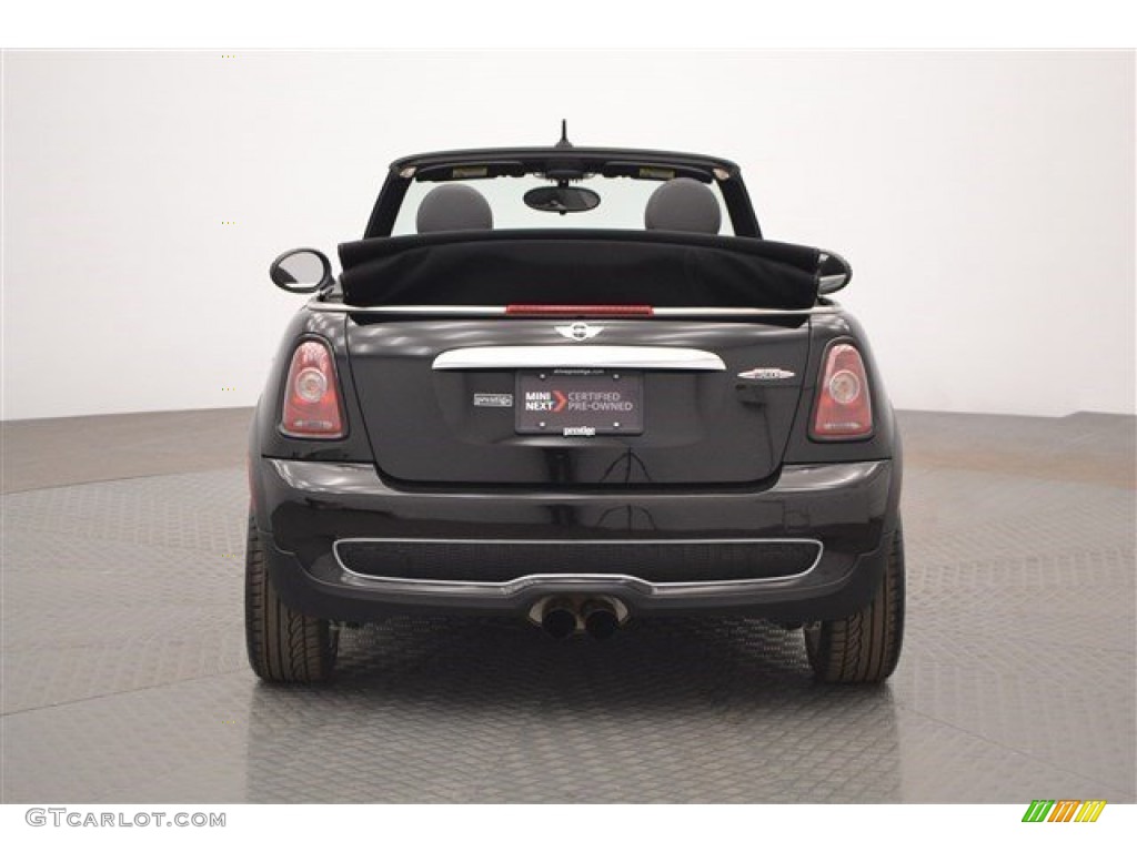 2010 Cooper John Cooper Works Convertible - Dark Silver Metallic / Checkered Carbon Black/Black photo #4