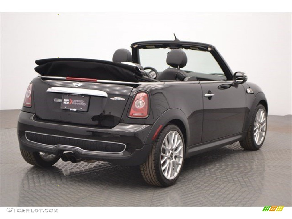 2010 Cooper John Cooper Works Convertible - Dark Silver Metallic / Checkered Carbon Black/Black photo #5