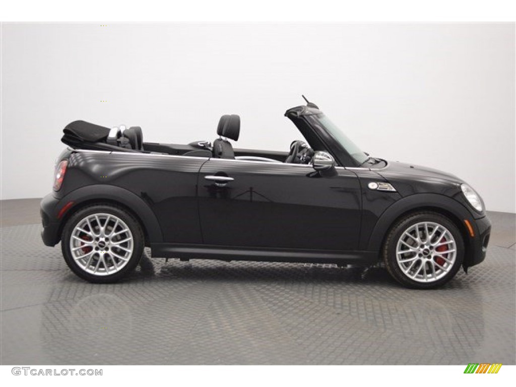 2010 Cooper John Cooper Works Convertible - Dark Silver Metallic / Checkered Carbon Black/Black photo #6