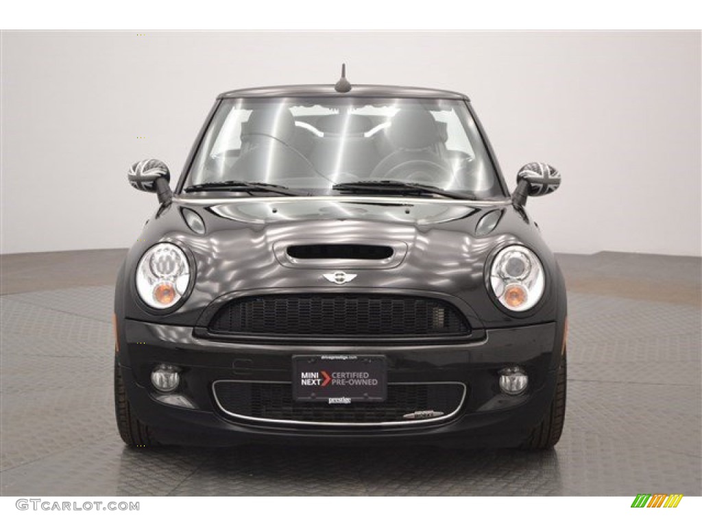 2010 Cooper John Cooper Works Convertible - Dark Silver Metallic / Checkered Carbon Black/Black photo #8