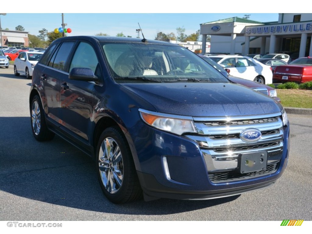 2012 Edge Limited EcoBoost - Dark Blue Pearl Metallic / Medium Light Stone photo #1