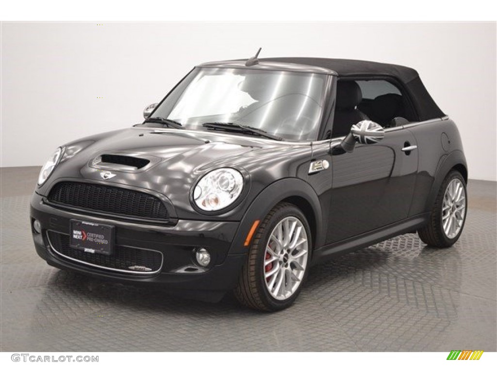 2010 Cooper John Cooper Works Convertible - Dark Silver Metallic / Checkered Carbon Black/Black photo #32