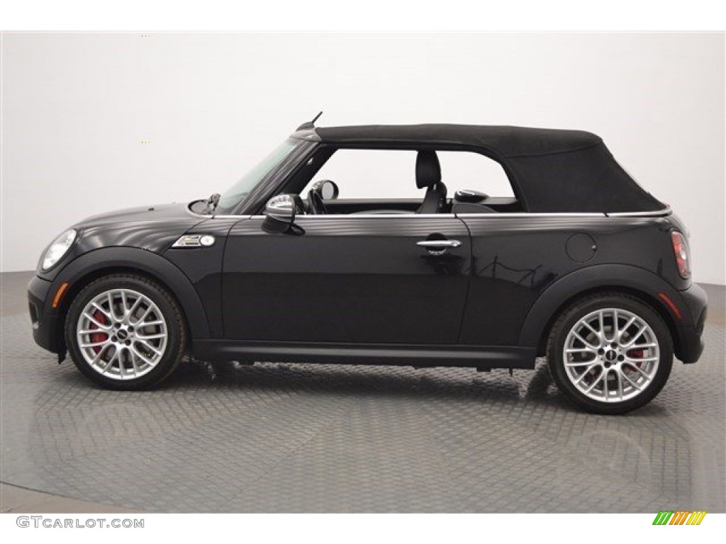 2010 Cooper John Cooper Works Convertible - Dark Silver Metallic / Checkered Carbon Black/Black photo #33