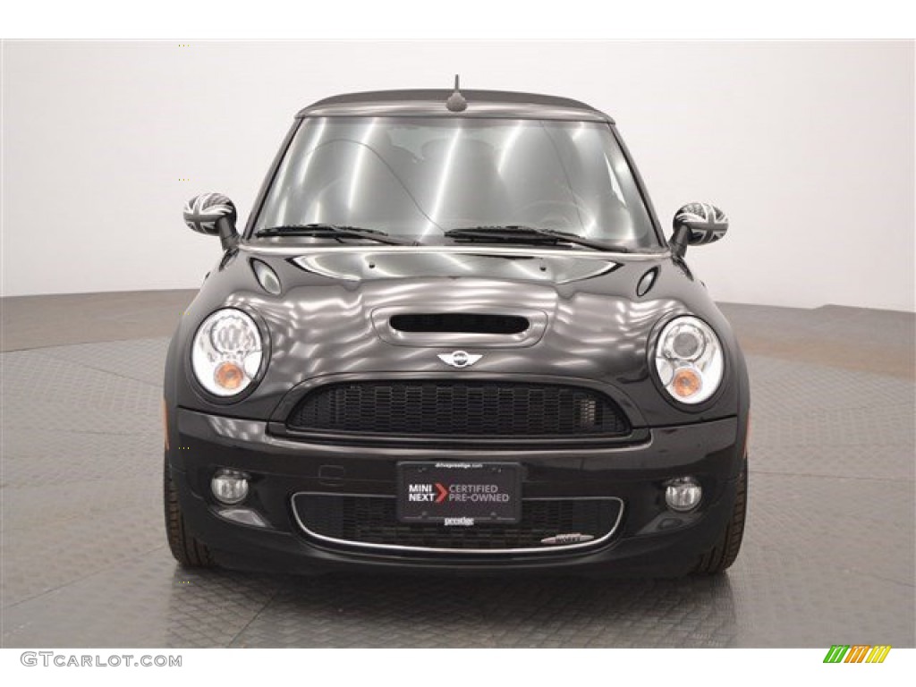 2010 Cooper John Cooper Works Convertible - Dark Silver Metallic / Checkered Carbon Black/Black photo #39