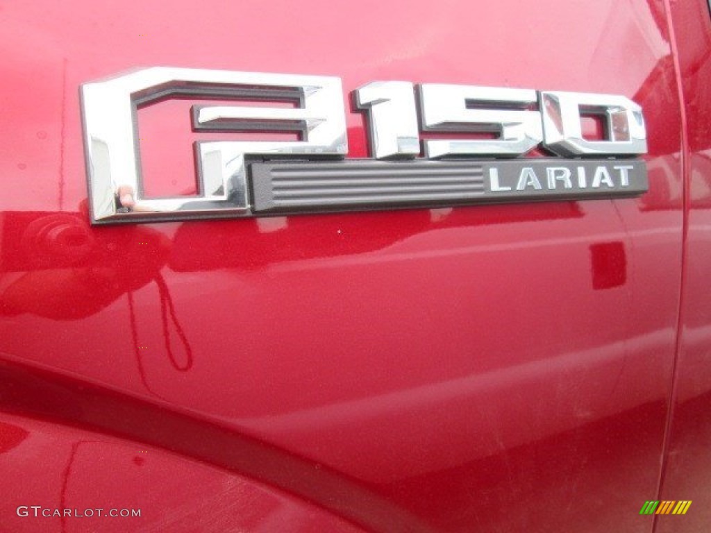 2015 F150 Lariat SuperCrew 4x4 - Ruby Red Metallic / Medium Light Camel photo #5