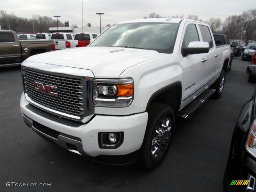 2015 Sierra 2500HD Denali Crew Cab 4x4 - Summit White / Jet Black photo #1