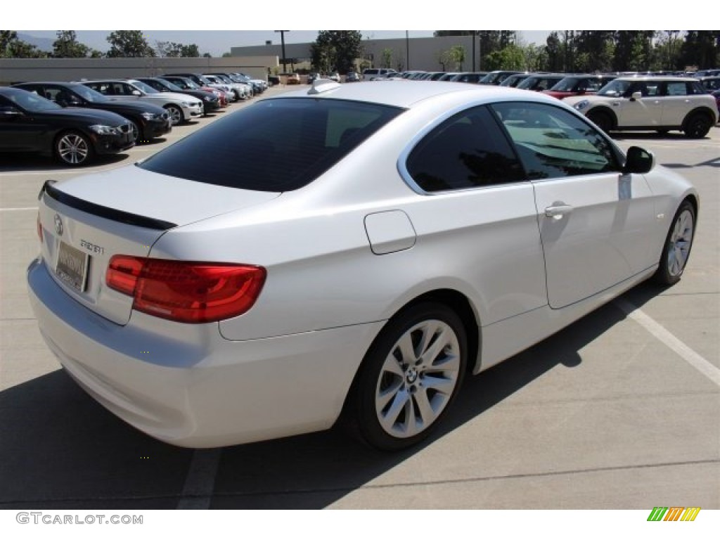 2012 3 Series 328i Coupe - Mineral White Metallic / Coral Red/Black photo #4