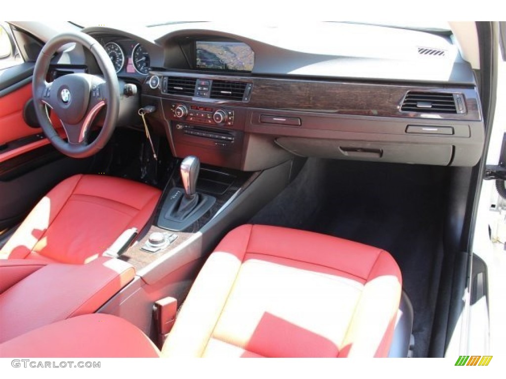 2012 3 Series 328i Coupe - Mineral White Metallic / Coral Red/Black photo #12