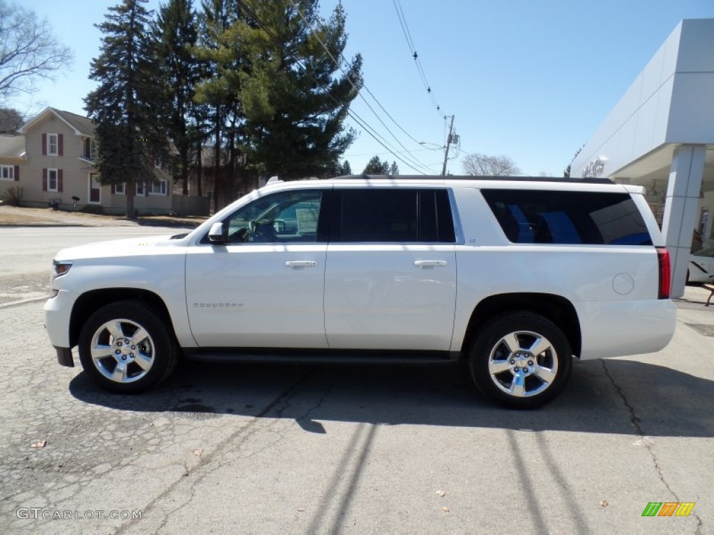 2015 Suburban LT 4WD - White Diamond Tricoat / Cocoa/Dune photo #1