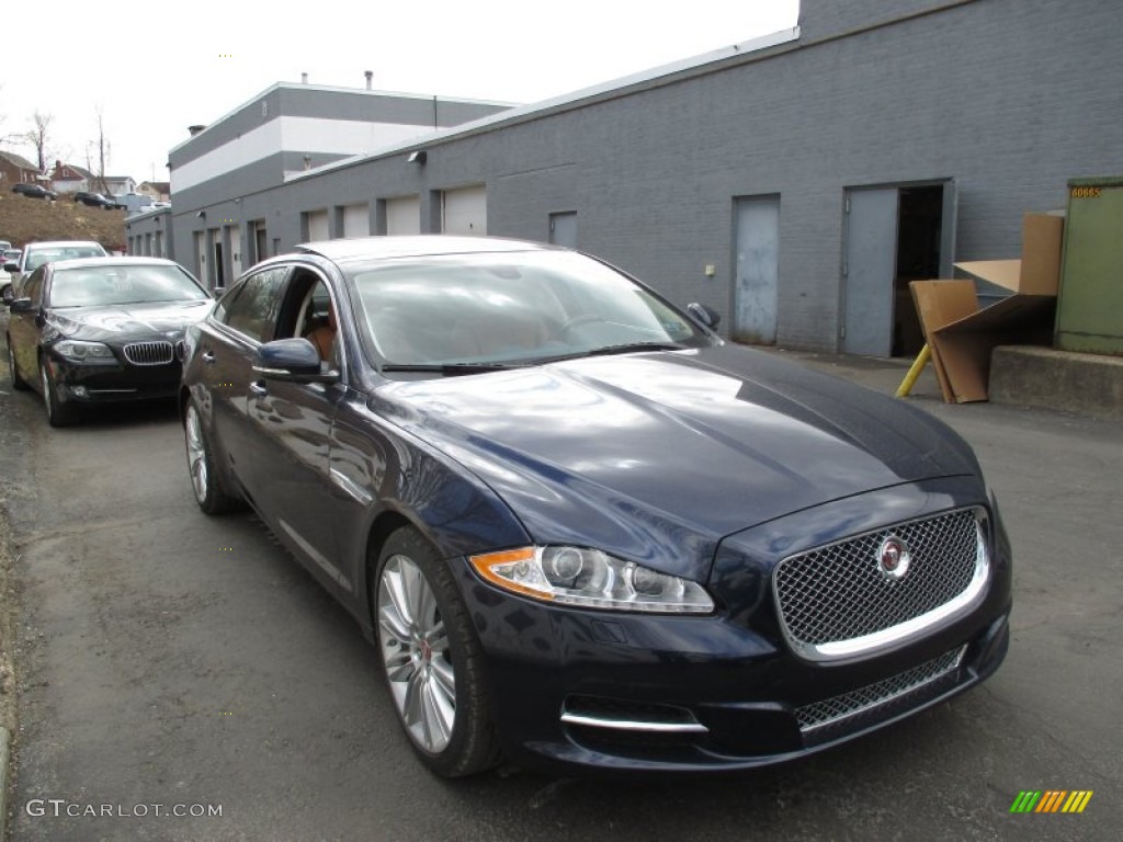 Dark Sapphire Metallic 2015 Jaguar XJ XJL Portfolio Exterior Photo #102697478